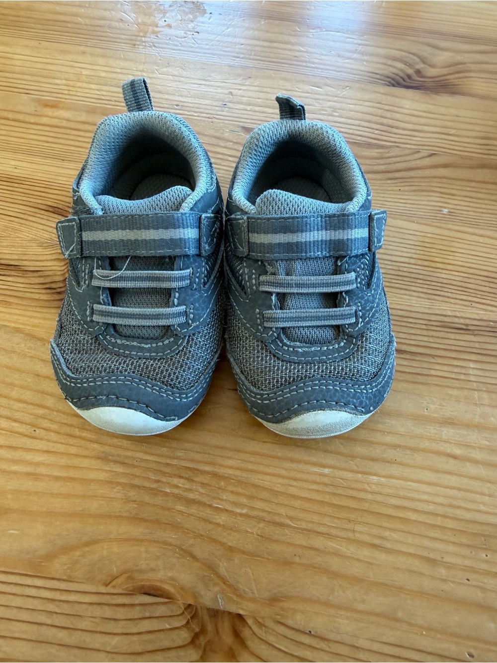 Stride Rite Gray Mesh Velcro Toddler Sneakers